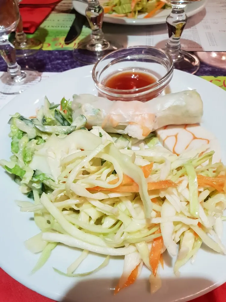 Rouleaux de Printemps Et Salade Variée